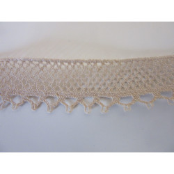 Dentelle au crochet en coton fin écru 2