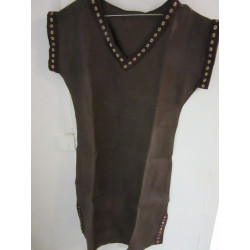 Tunique femme en lin à galons