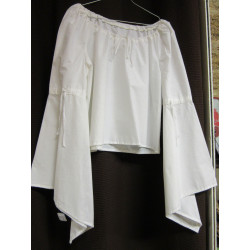 Chemise Renaissance femme en coton blanc