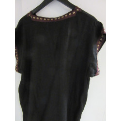 Tunique homme manches courtes en toile de lin